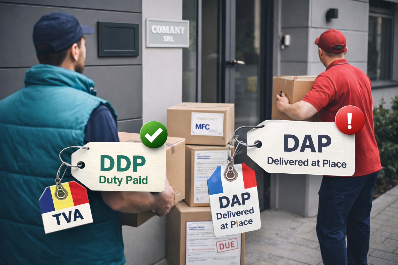 Incoterms 2025 DDP vs DAP livrare la usa taxe vamale TVA